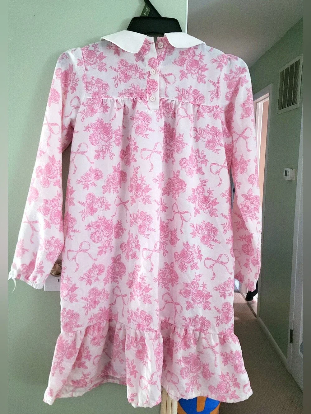 Gymboree Girls Pink Floral / LoveShackFancy-type Print Nightgown Size L (10-12)